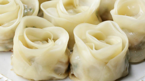 感恩,母亲节,为妈妈做一份带花的饺子!